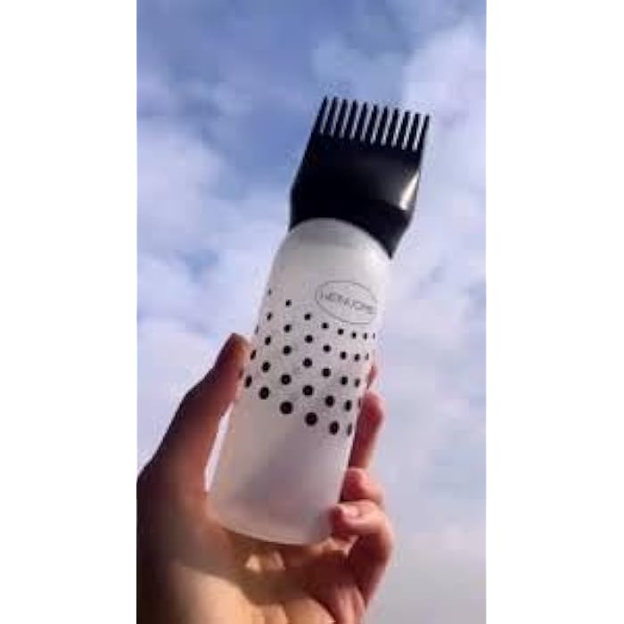 Root Comb Applicator Bottle - 170ml Hair Dye Hair Oil Dispenser Bottle with Graduated Scale - Salon and Home Use 1pc Black - Image 5